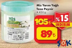 MİS YARIM YAĞLI TAZE PEYNİR 450 G fiyat ve kampanya bilgisi